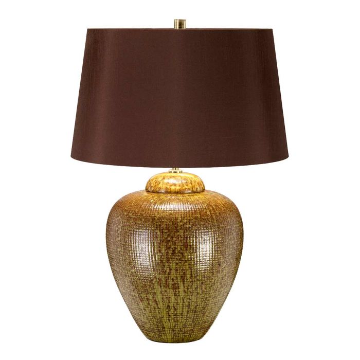 elstead lighting Oakleigh Park Table Lamp - Green/Brown