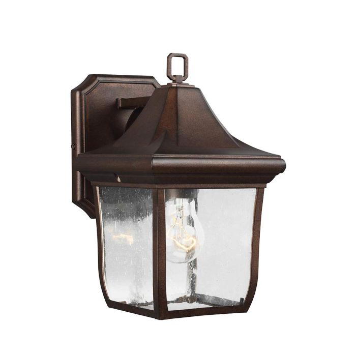 elstead lighting Oakmont 1 Light Small Wall Lantern - Patina Bronze