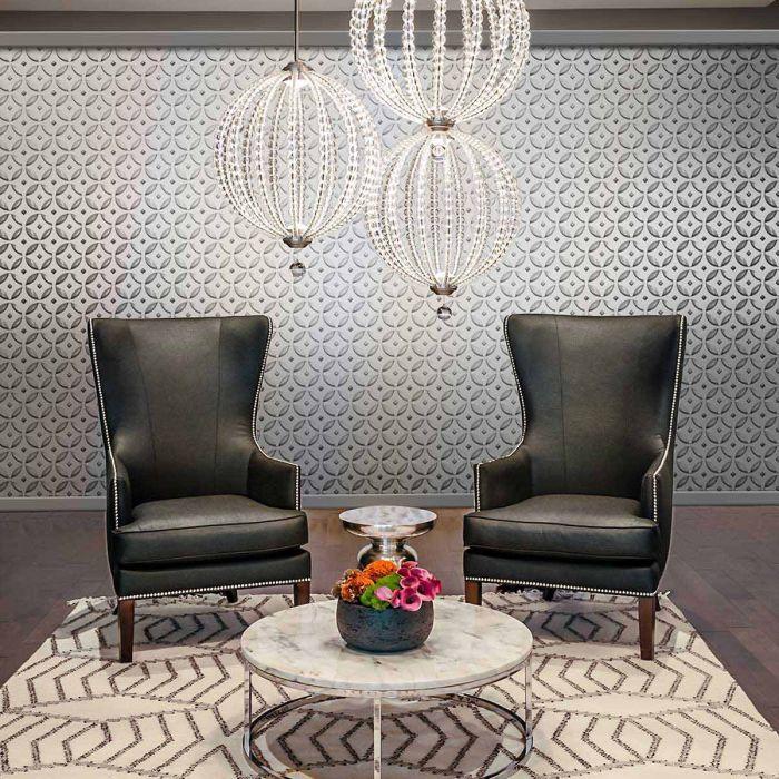 Elstead Lighting Oberlin Medium LED Pendant - Satin Nickel