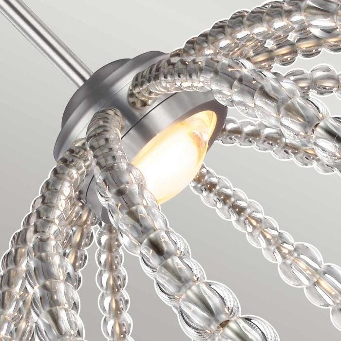 Elstead Lighting Oberlin Medium LED Pendant - Satin Nickel