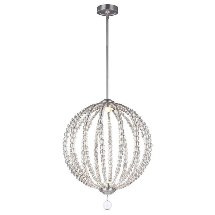 elstead lighting Oberlin Medium LED Pendant - Satin Nickel