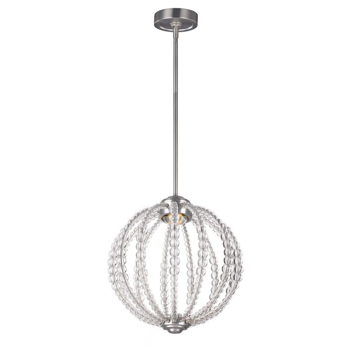 elstead lighting Oberlin Small LED Pendant - Satin Nickel