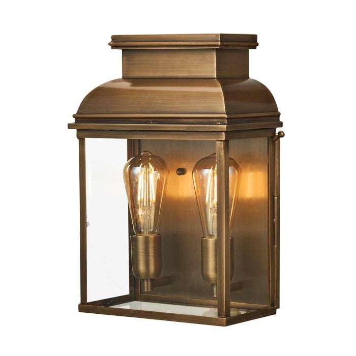 elstead lighting Old Bailey 2 Light Large Wall Lantern - Aged Brass