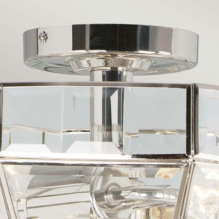 Elstead Lighting Old Park 2 Light Semi-Flush - Polished Nickel