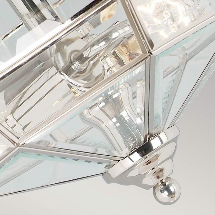 Elstead Lighting Old Park 2 Light Semi-Flush - Polished Nickel