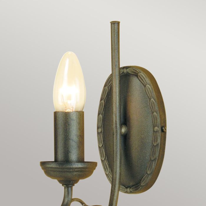 Elstead Lighting Olivia 1 Light Wall Light - Black/Gold Patina