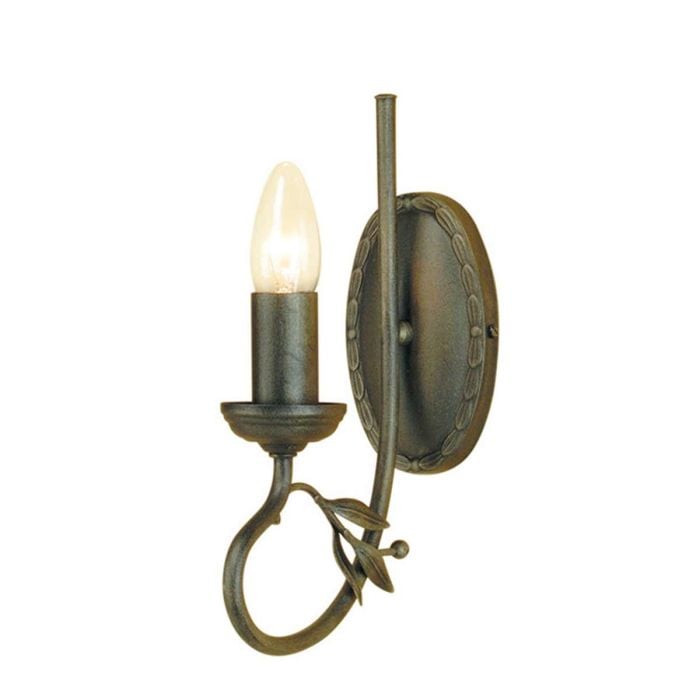 elstead lighting Olivia 1 Light Wall Light - Black/Gold Patina