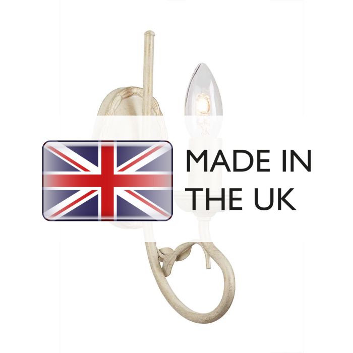 Elstead Lighting Olivia 1 Light Wall Light - Ivory/Gold Patina