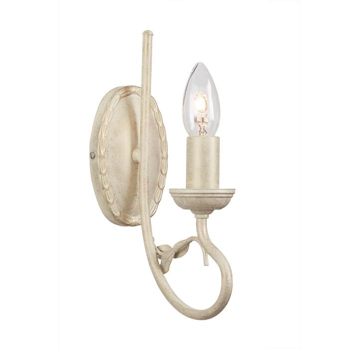 elstead lighting Olivia 1 Light Wall Light - Ivory/Gold Patina