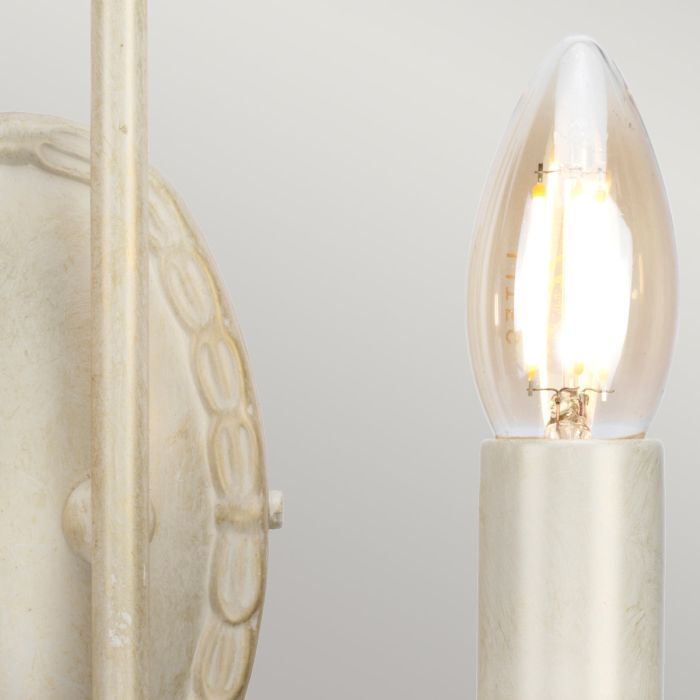 Elstead Lighting Olivia 2 Light Wall Light - Ivory/Gold Patina