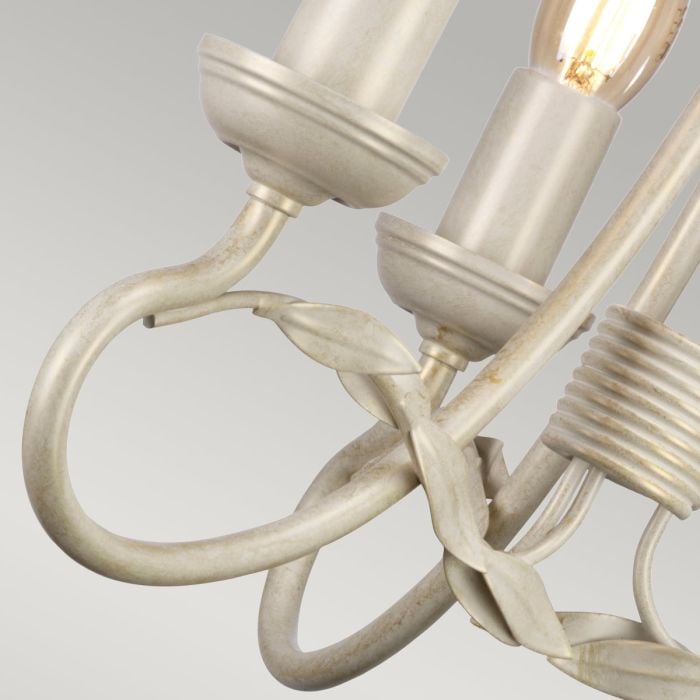 Elstead Lighting Olivia 3 Light Chandelier - Ivory/Gold Patina
