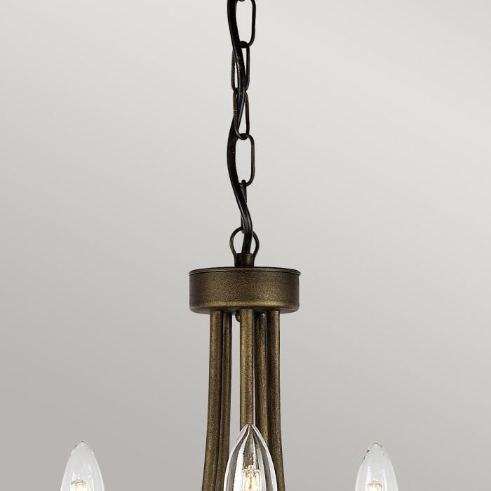 Elstead Lighting Olivia 5 Light Chandelier - Black/Gold Patina