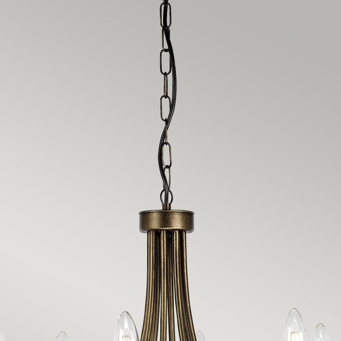 Elstead Lighting Olivia 8 Light Chandelier - Black/Gold Patina