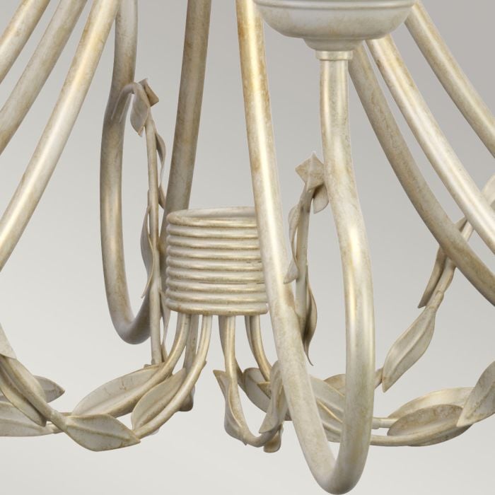 Elstead Lighting Olivia 8 Light Chandelier - Ivory/Gold Patina