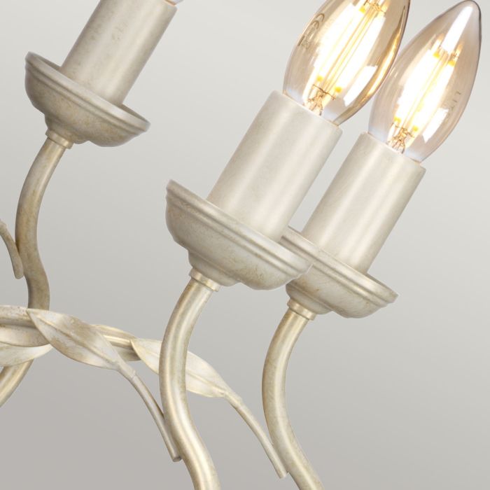 Elstead Lighting Olivia 8 Light Chandelier - Ivory/Gold Patina
