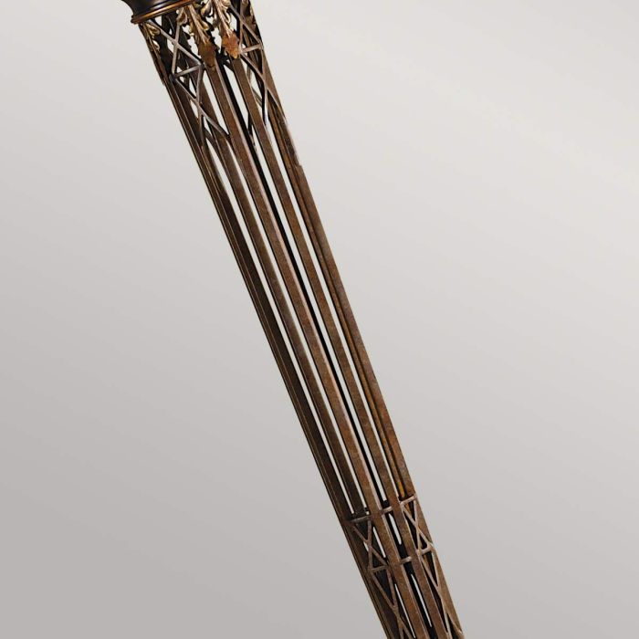 Elstead Lighting Opera 1 Light Torchiere - Firenze Gold With Amber Shade