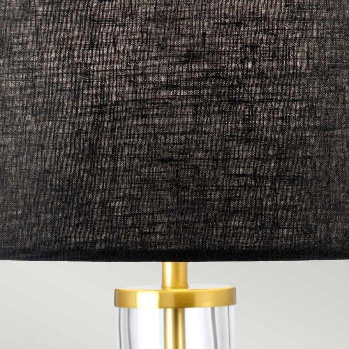 Elstead Lighting Orb 1 Light Table Lamp (Complete With Black Shade) - Aged Brass With Black Shade