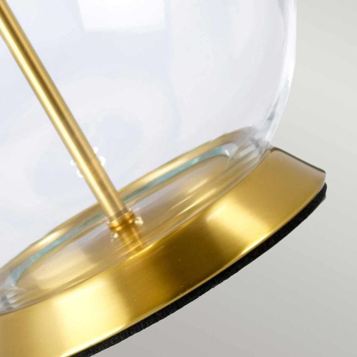 Elstead Lighting Orb 1 Light Table Lamp (Complete With Black Shade) - Aged Brass With Black Shade