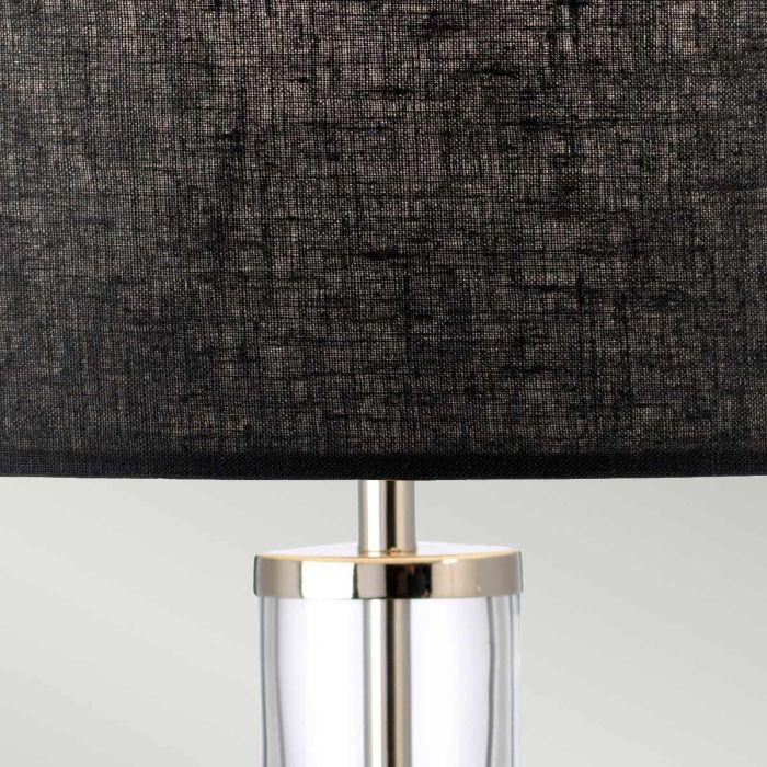 Elstead Lighting Orb 1 Light Table Lamp (Complete With Black Shade) - Polished Nickel With Black Shade