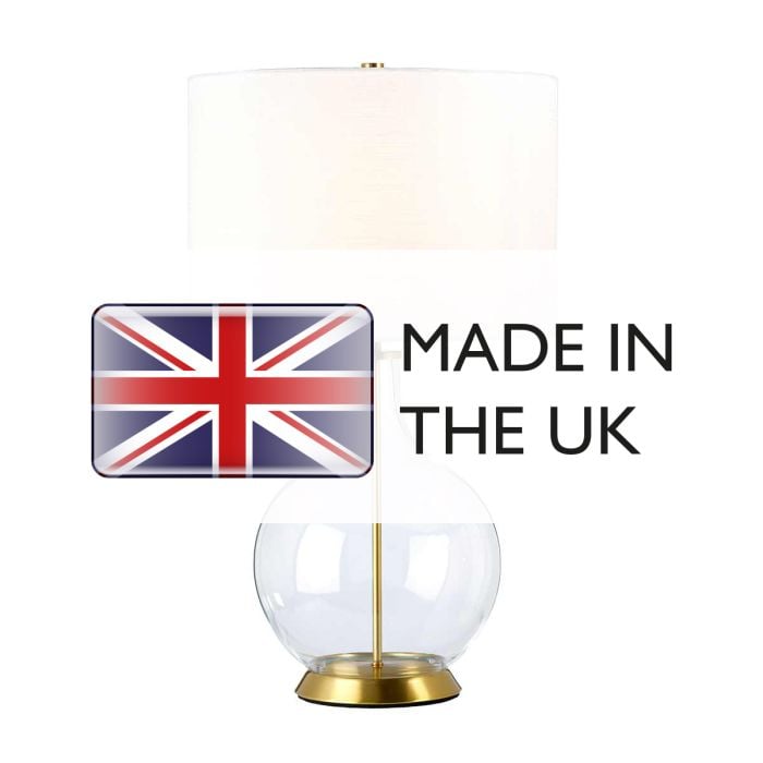 Elstead Lighting Orb 1 Light Table Lamp (Complete With White Shade) - Aged Brass With White Shade