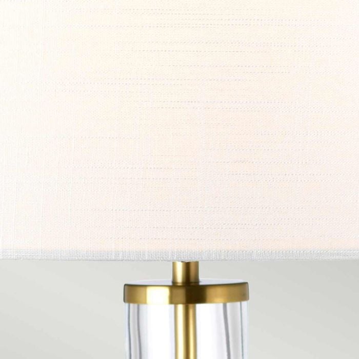 Elstead Lighting Orb 1 Light Table Lamp (Complete With White Shade) - Aged Brass With White Shade