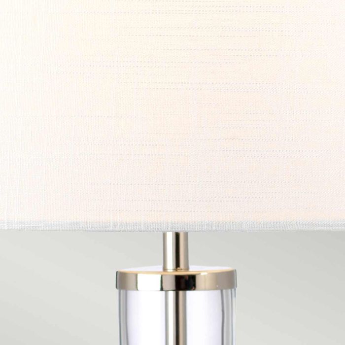 Elstead Lighting Orb 1 Light Table Lamp (Complete With White Shade) - Polished Nickel With White Shade