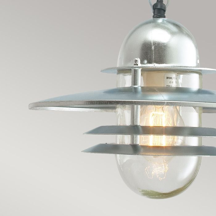 Elstead Lighting Oslo 1 Light Chain Lantern - Galvanised