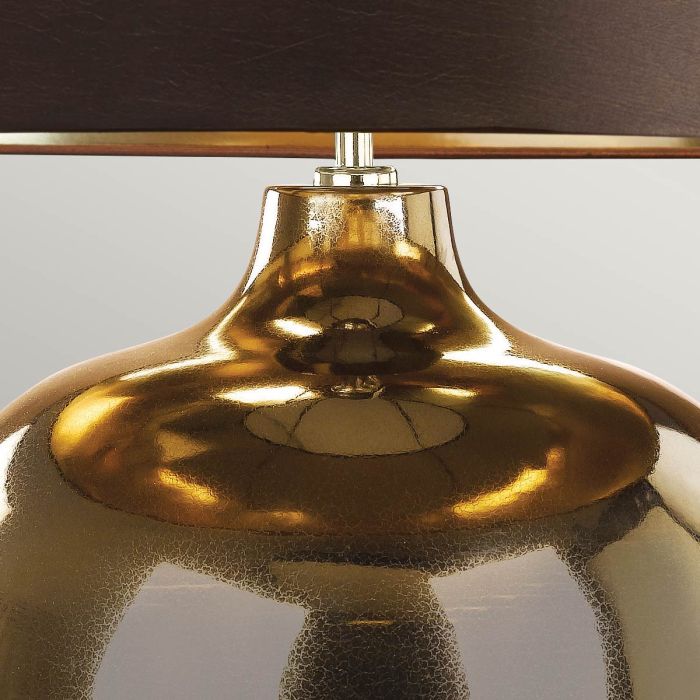 Elstead Lighting Ottoman 1 Light Table Lamp - Bronze Metalic Brown Shade