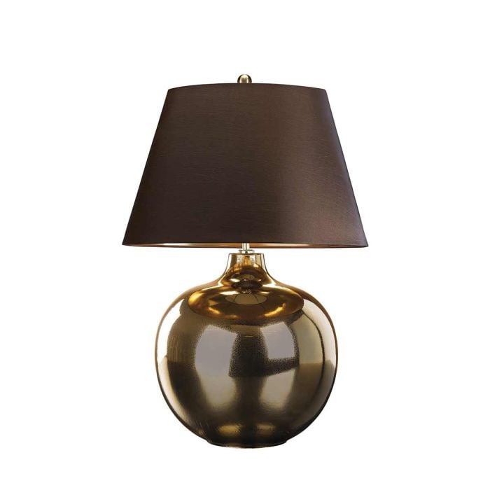 elstead lighting Ottoman 1 Light Table Lamp - Bronze Metalic Brown Shade