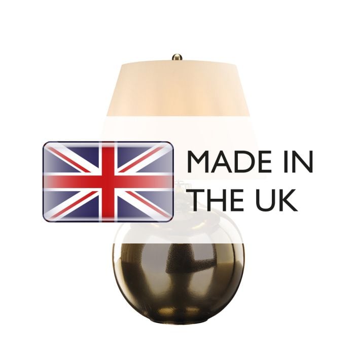 Elstead Lighting Ottoman 1 Light Table Lamp - Ivory Shade - Bronze Metalic Ivory Shade