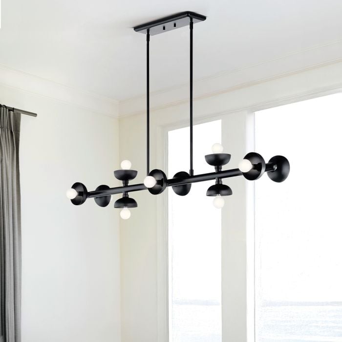 Elstead Lighting Palta 10 Lt Linear Pendant - Satin Black