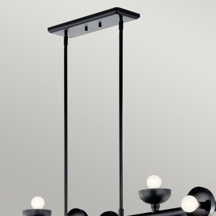 Elstead Lighting Palta 10 Lt Linear Pendant - Satin Black