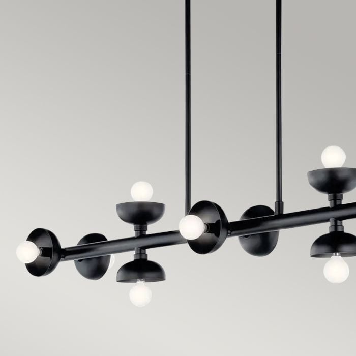 Elstead Lighting Palta 10 Lt Linear Pendant - Satin Black