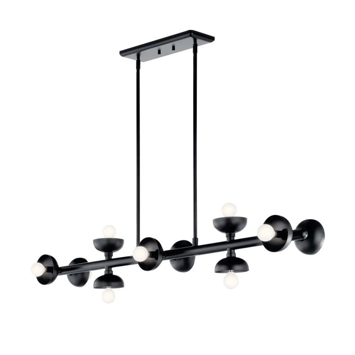 elstead lighting Palta 10 lt Linear Pendant - Satin Black