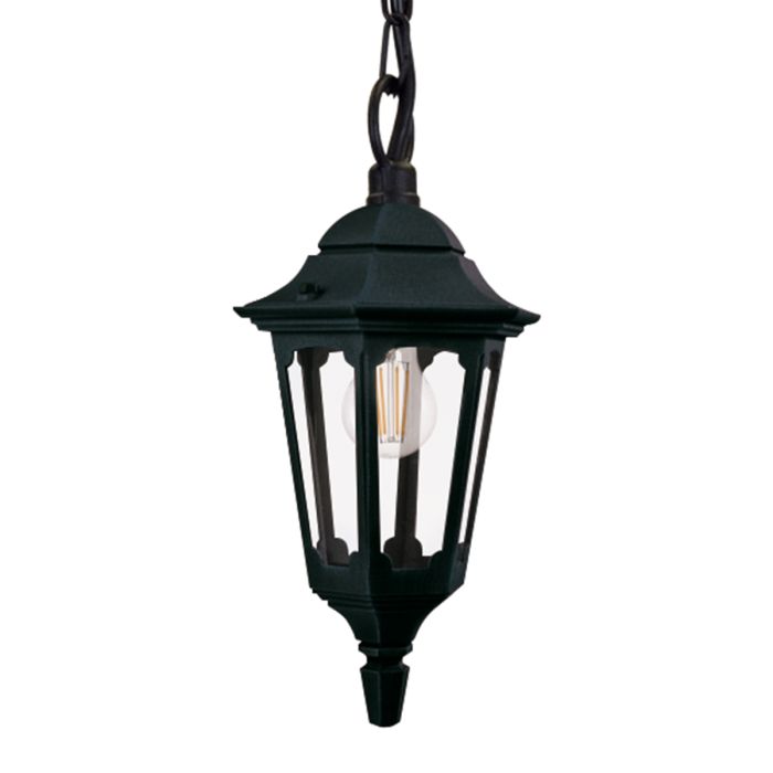 elstead lighting Parish 1 Light Chain Lantern - Black
