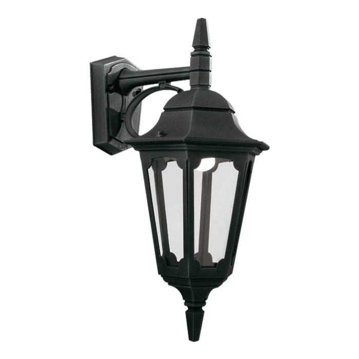elstead lighting Parish 1 Light Down Wall Lantern - Black