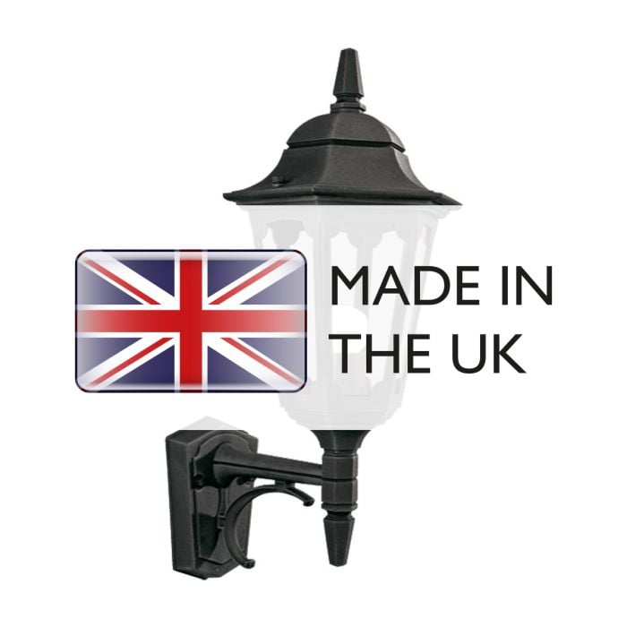 Elstead Lighting Parish 1 Light Up Wall Lantern - Black