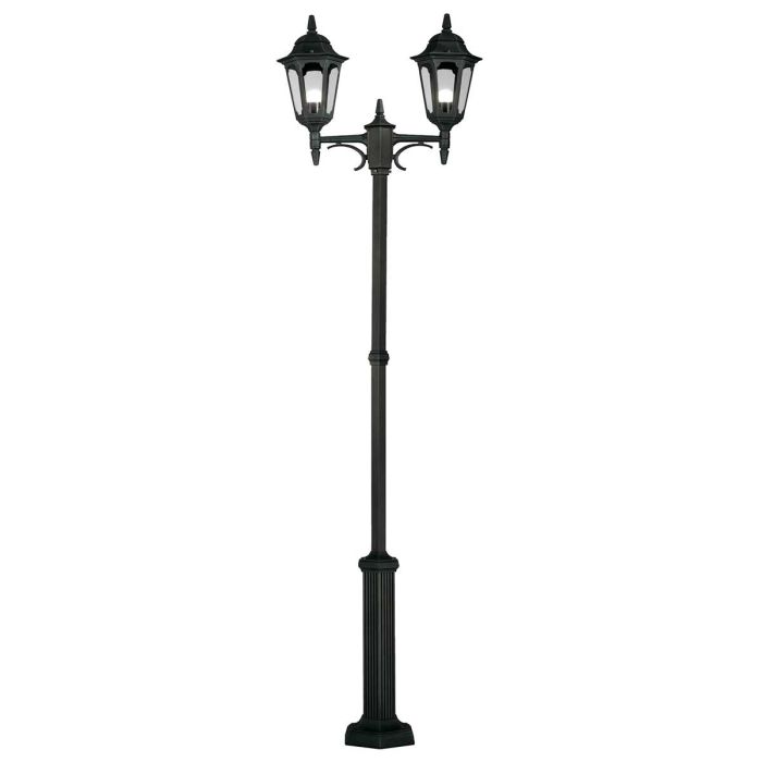 elstead lighting Parish 2 Light Twin Lamp Post - Black