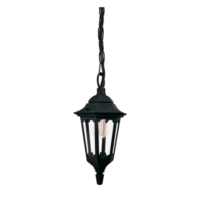 elstead lighting Parish Mini 1 Light Chain Lantern - Black
