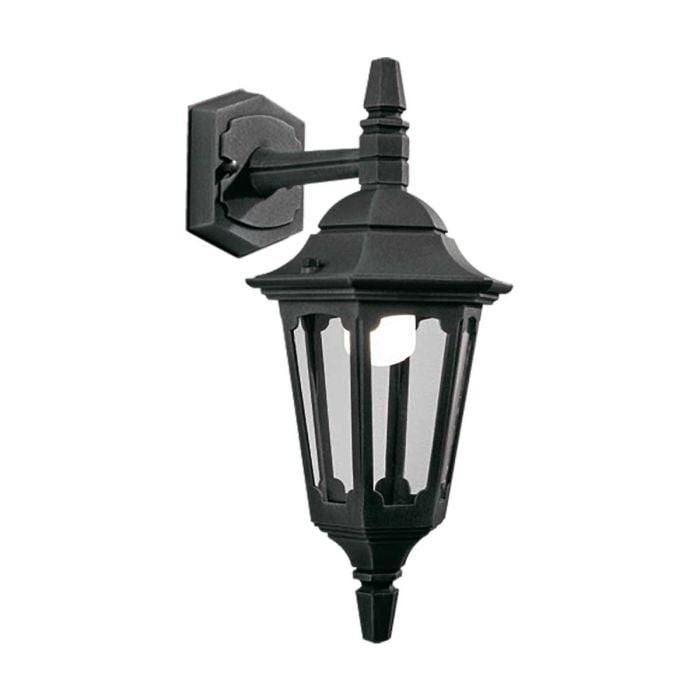 elstead lighting Parish Mini 1 Light Down Wall Lantern - Black