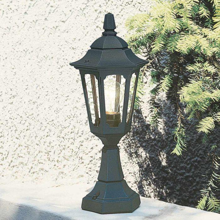 Elstead Lighting Parish Mini 1 Light Pedestal Lantern - Black