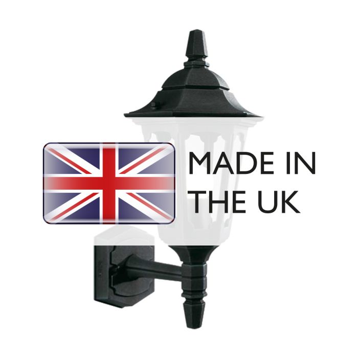 Elstead Lighting Parish Mini 1 Light Up Wall Lantern - Black