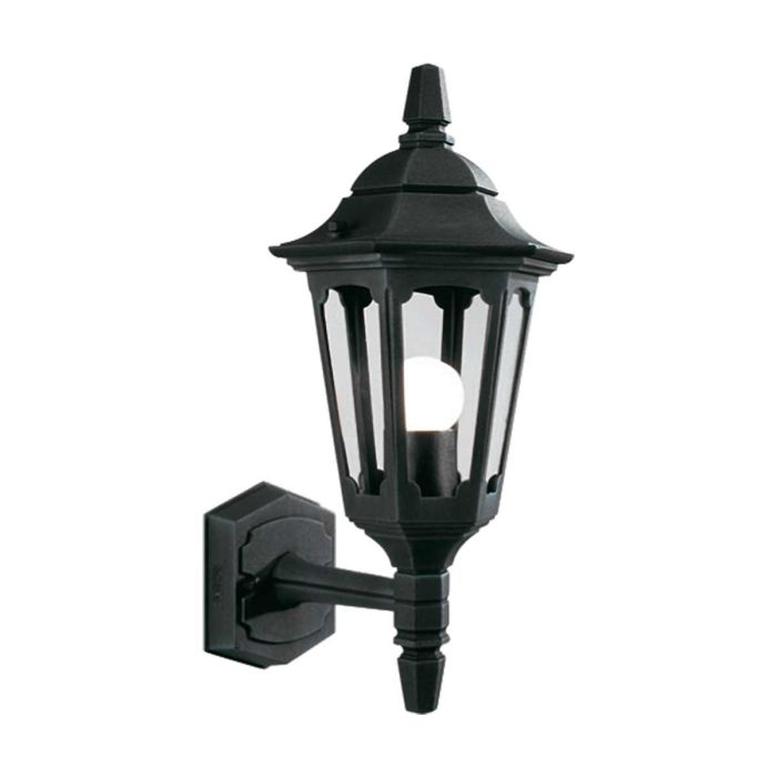 elstead lighting Parish Mini 1 Light Up Wall Lantern - Black