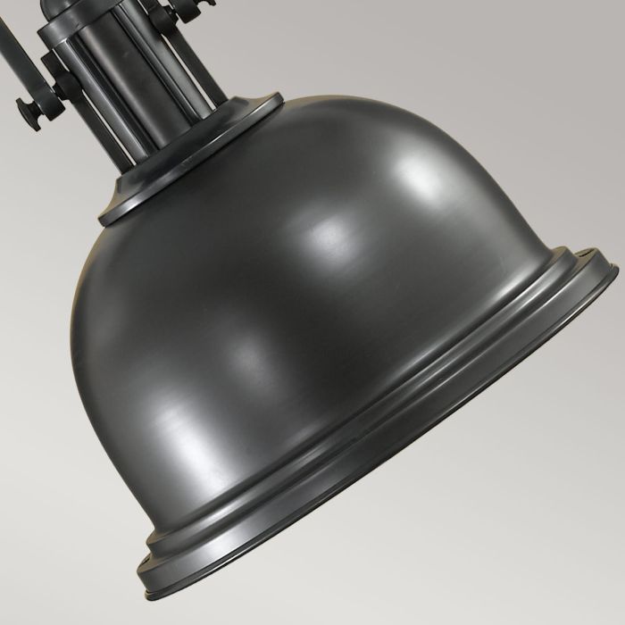 Elstead Lighting Parker 1 Light Pendant Light - Dark Bronze