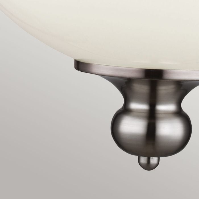 Elstead Lighting Parkman 1 Light Large Pendant - Brushed Steel