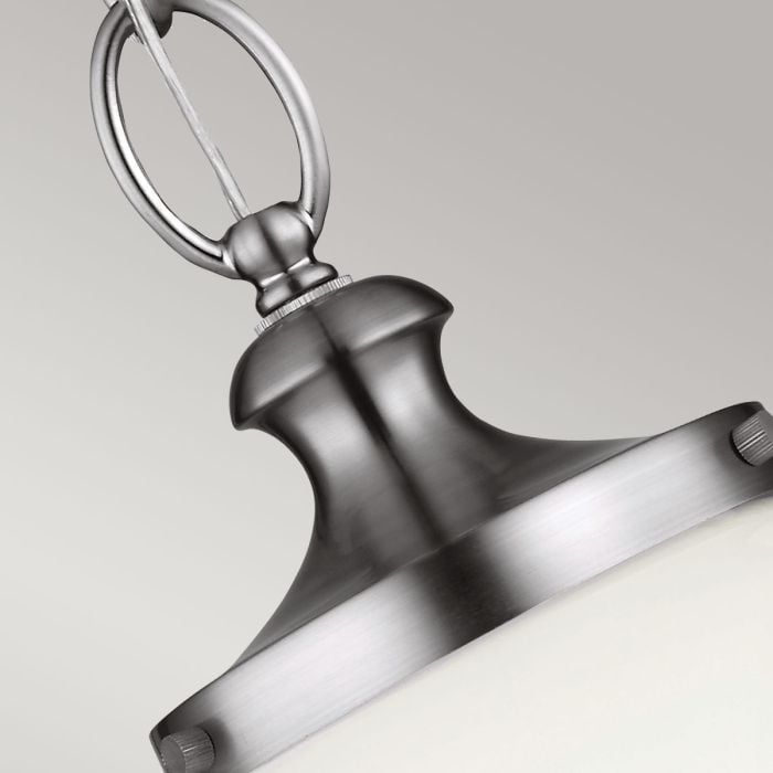 Elstead Lighting Parkman 1 Light Large Pendant - Polished Nickel