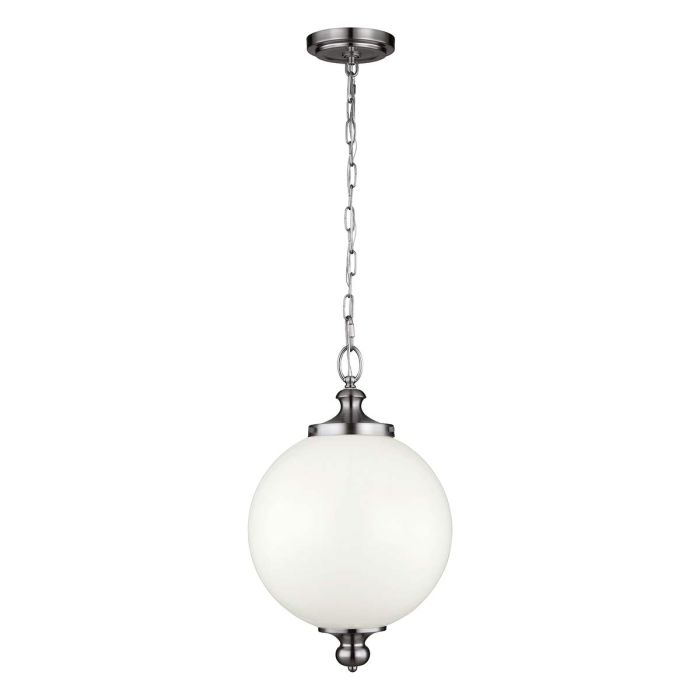 elstead lighting Parkman 1 Light Large Pendant - Polished Nickel