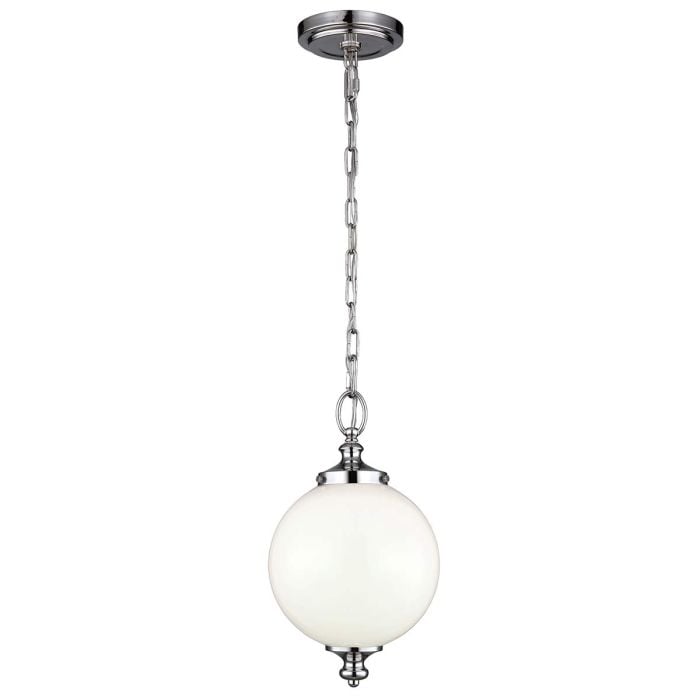 elstead lighting Parkman 1 Light Small Pendant - Polished Nickel