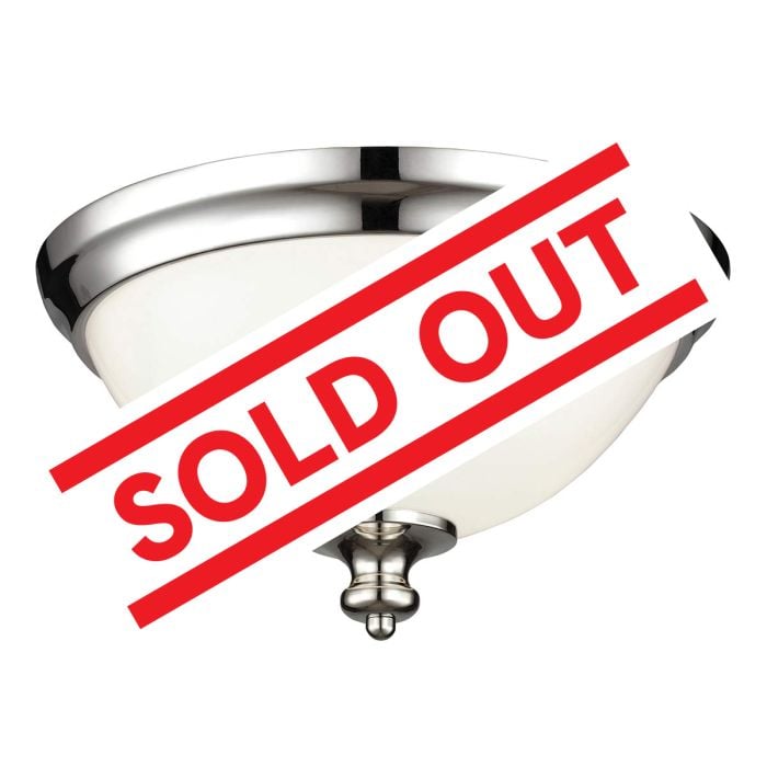 elstead lighting Parkman 2 Light Flush - Polished Nickel