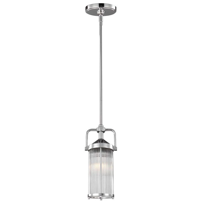 elstead lighting Paulson 1 Light Mini Pendant - Chrome